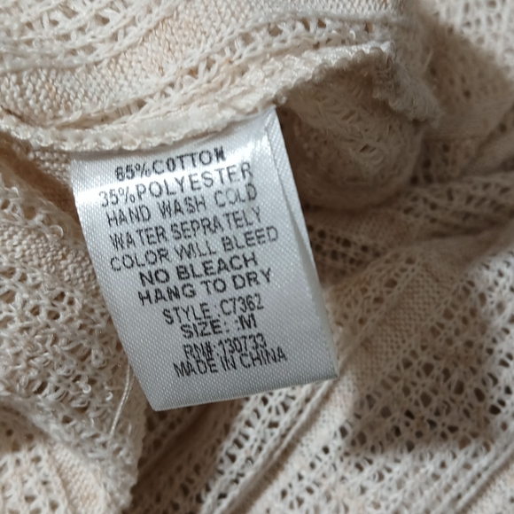 Umgee Cardigan Open Front Sweater Longline Ribbed Knit & Lace Boho Chic Western - Picture 6 of 6